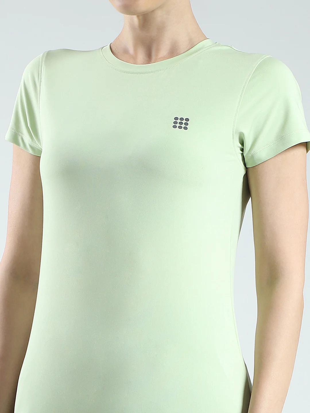 Rock.it Women Green Solid Round Neck Half Sleeve Top - Image 6