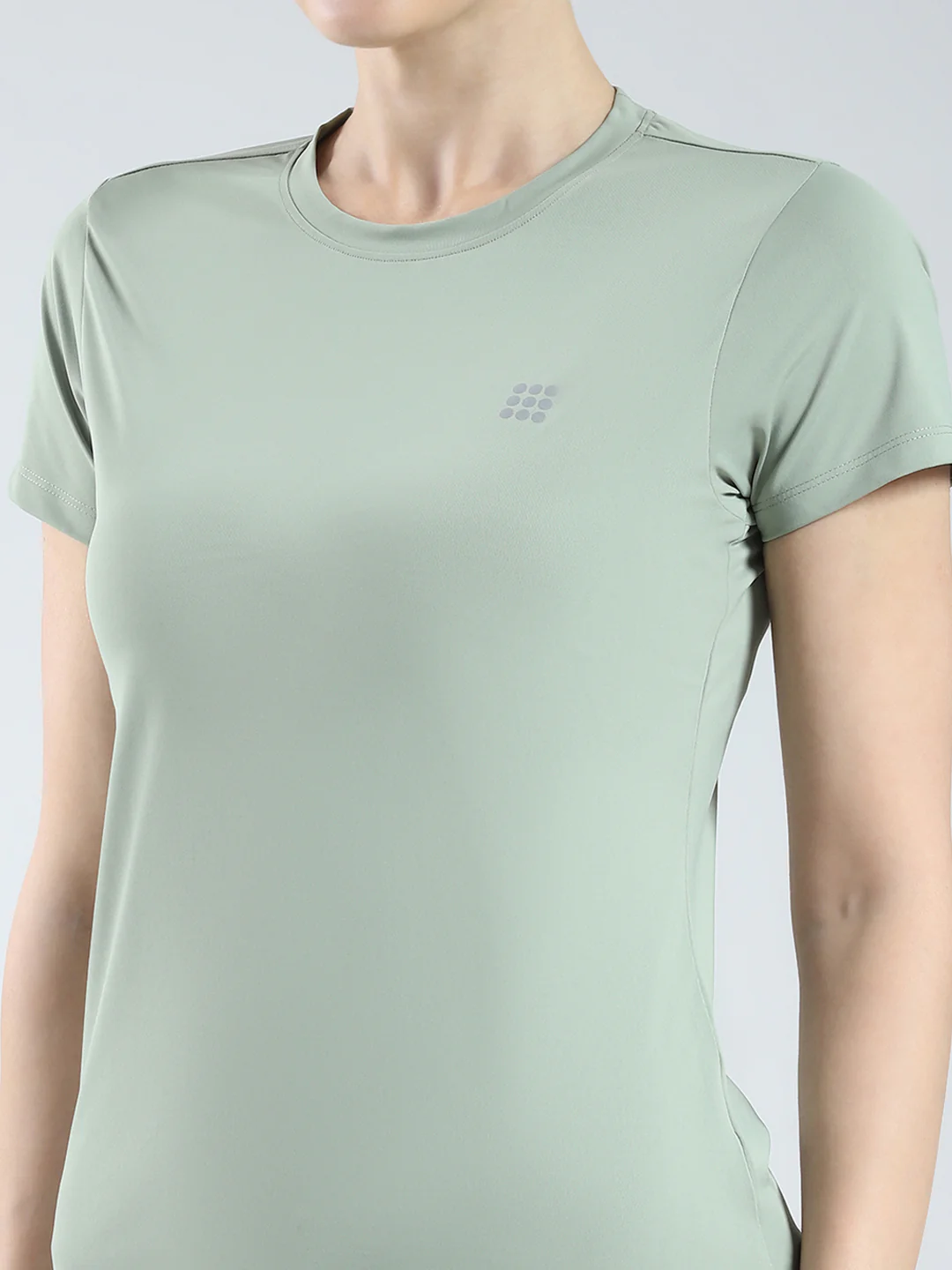 Rock.it Women Green Solid Round Neck Half Sleeve Top - Image 6