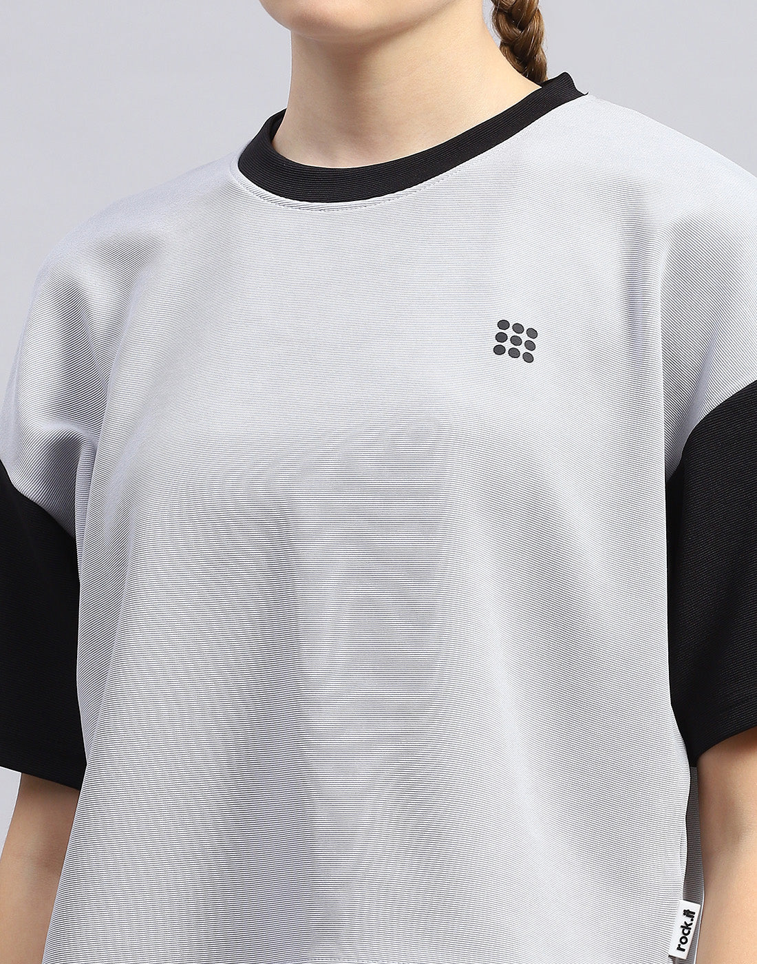Rock.it Women Grey & Black Solid Round Neck Half Sleeve Cords Set - Image 6