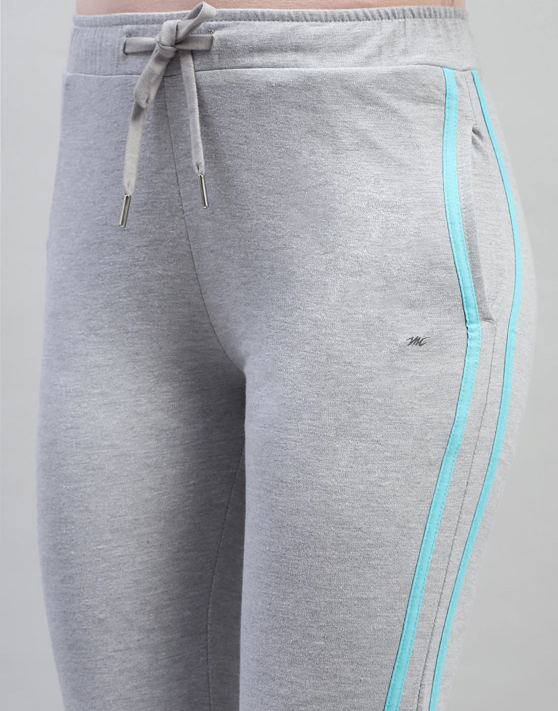 Women Grey Melange Solid Regular Fit Lower - Image 6