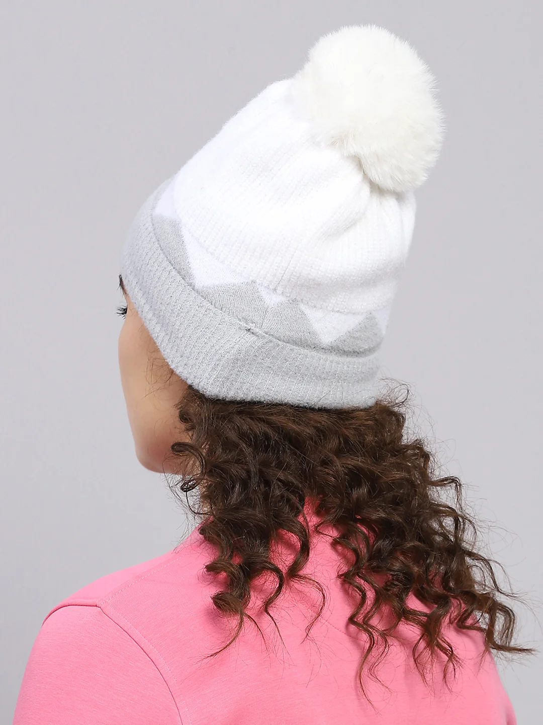 Women Grey Self Design Cap - Image 5