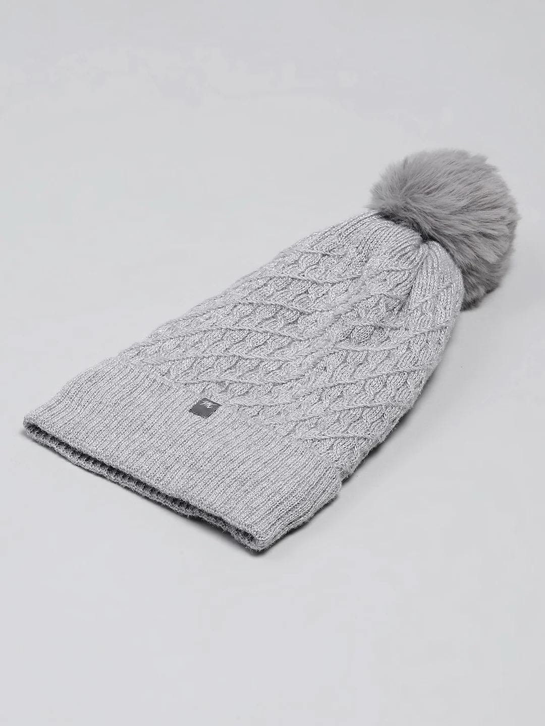Women Grey Self Design Cap - Image 6