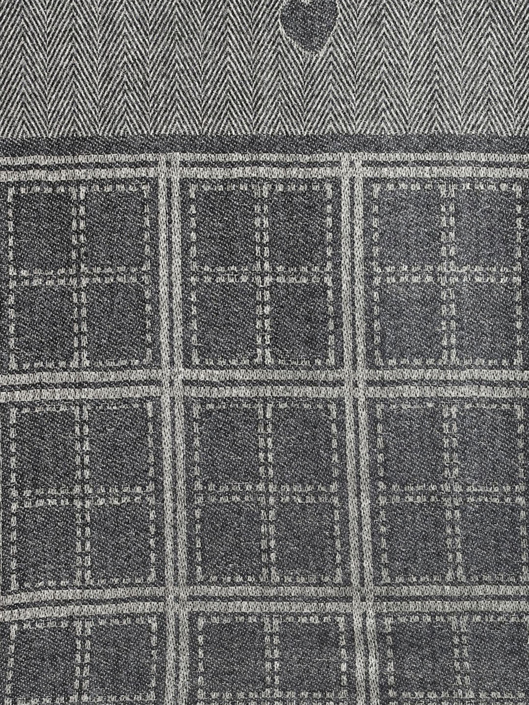 Women Grey Self Design Stole - Image 7
