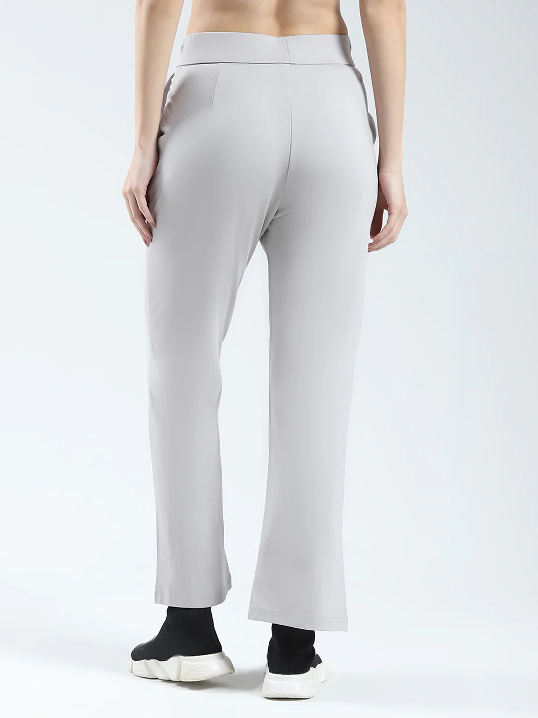 Rock.it Women Grey Solid Regular Fit Pant - Image 5