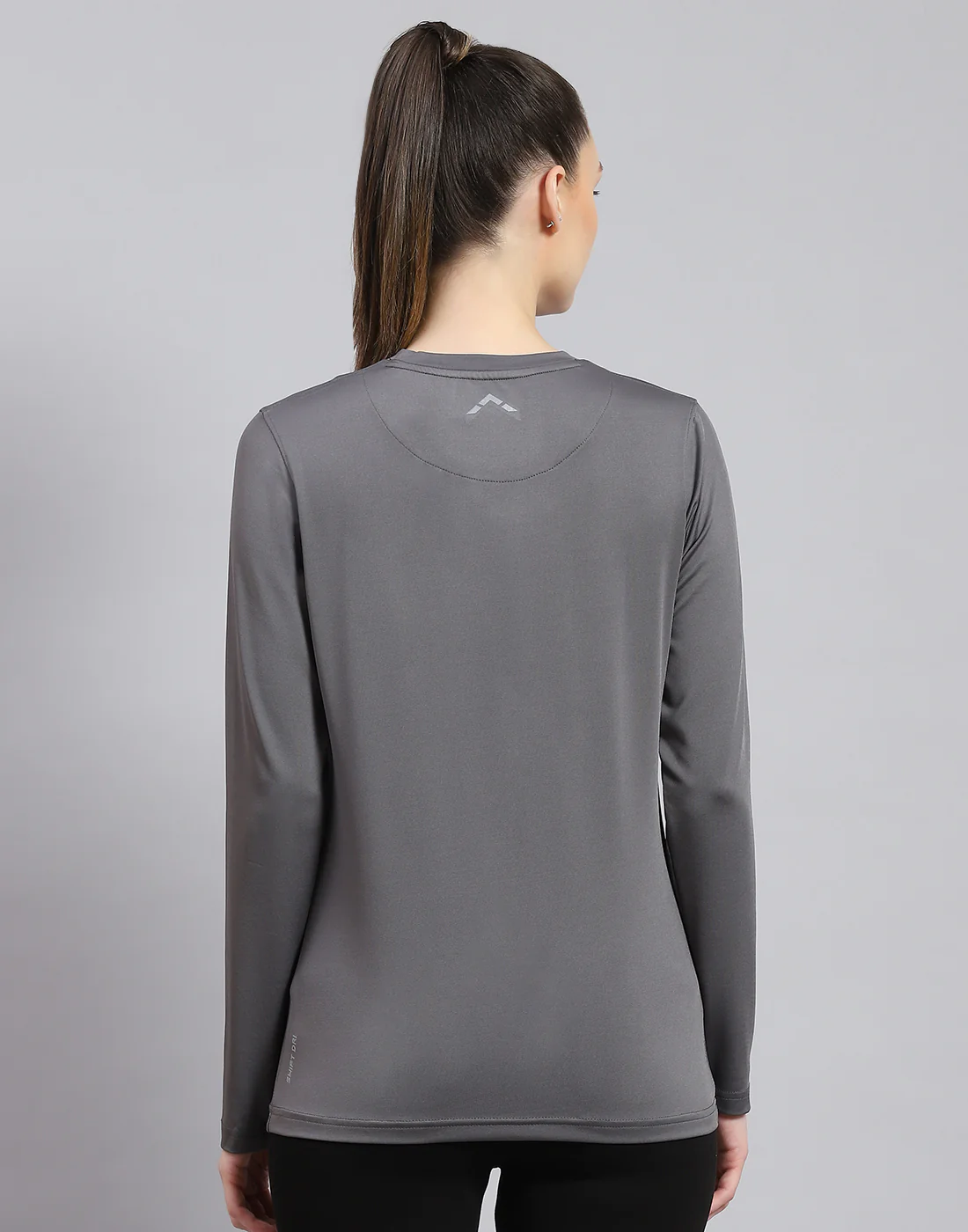 Rock.it Women Grey Solid Round Neck Full Sleeve Top - Image 7