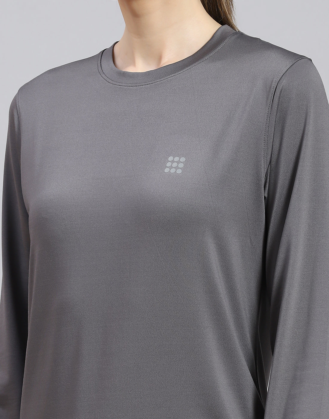 Rock.it Women Grey Solid Round Neck Full Sleeve Top - Image 8