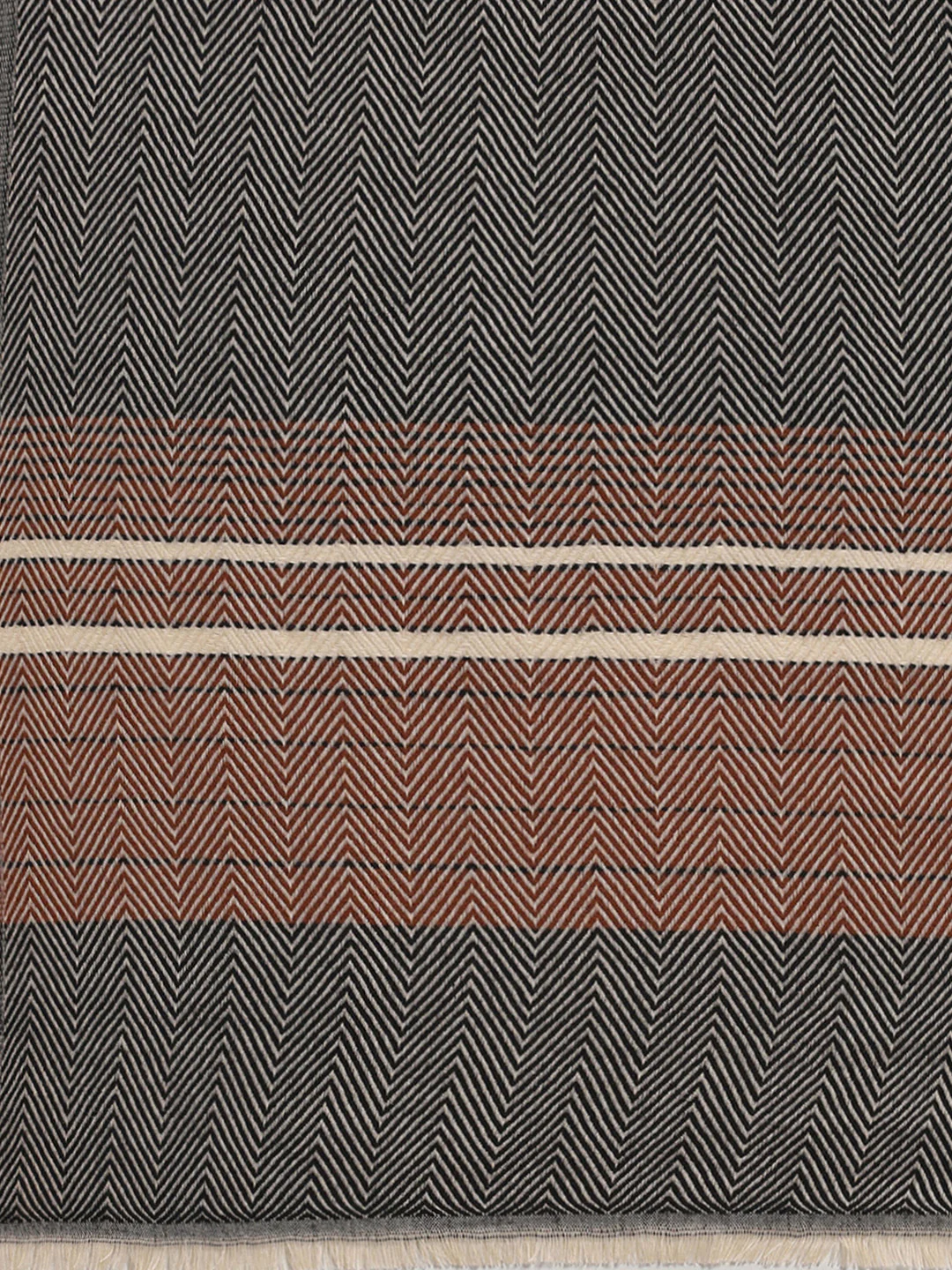 Women Grey Zig-Zag Stole - Image 7