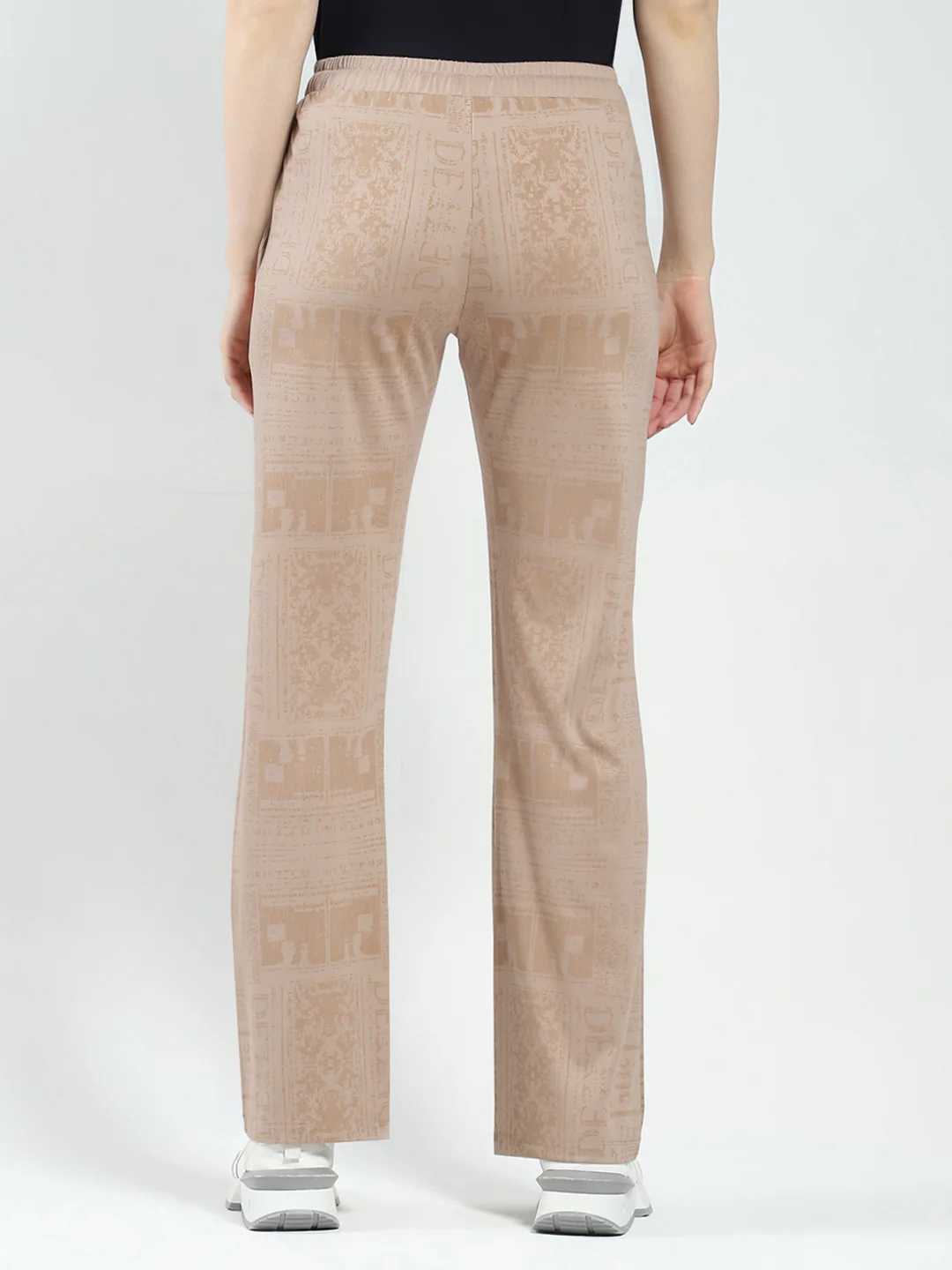 Women Khaki Printed Regular Fit Lower - Image 5
