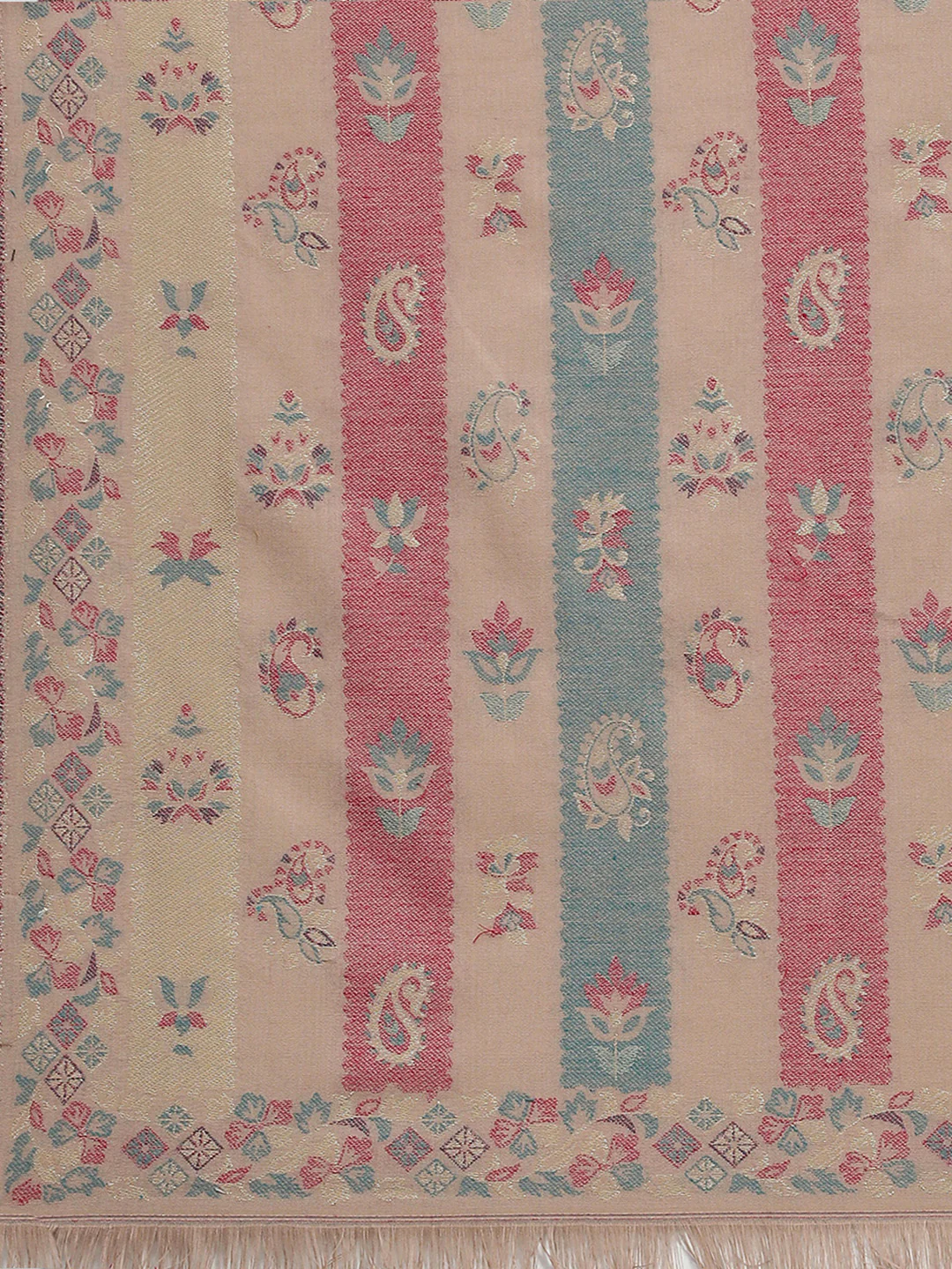 Women Khaki Self Design Stole - Image 7