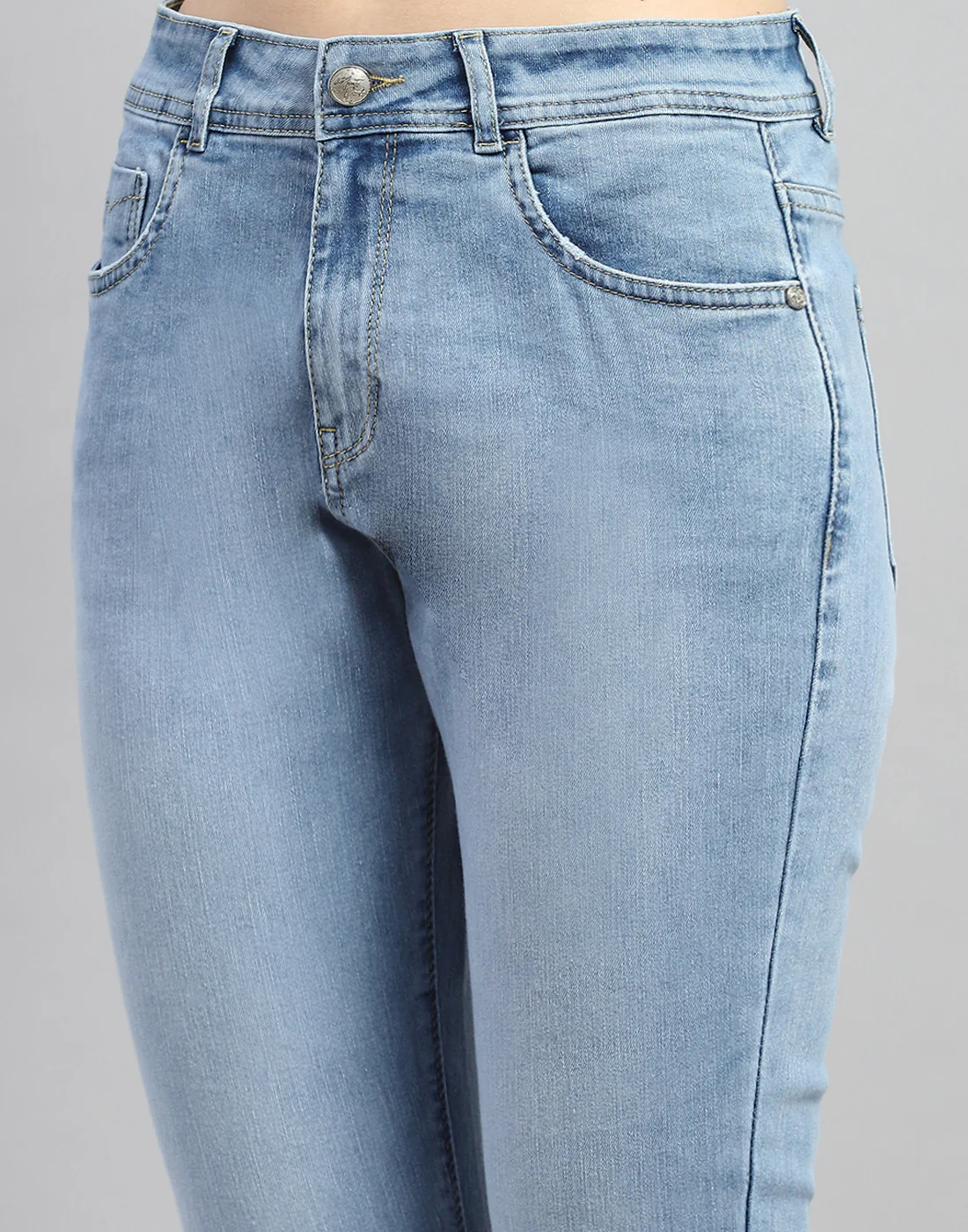 Women Light Blue Light Wash Bootcut Denim - Image 6