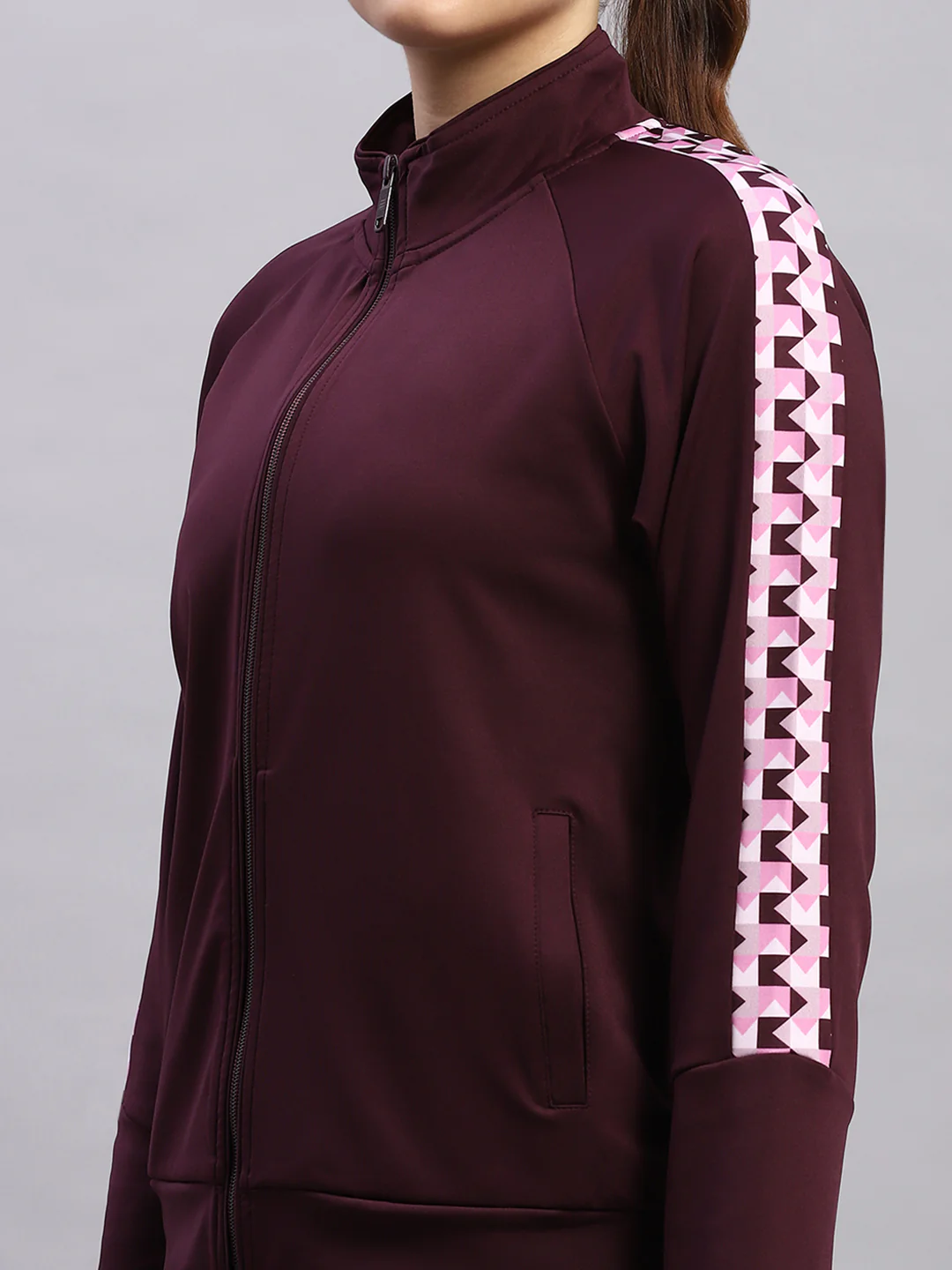 Rock.it Women Maroon Printed Band Collar Full Sleeve 3Pc Cords Set - Image 7