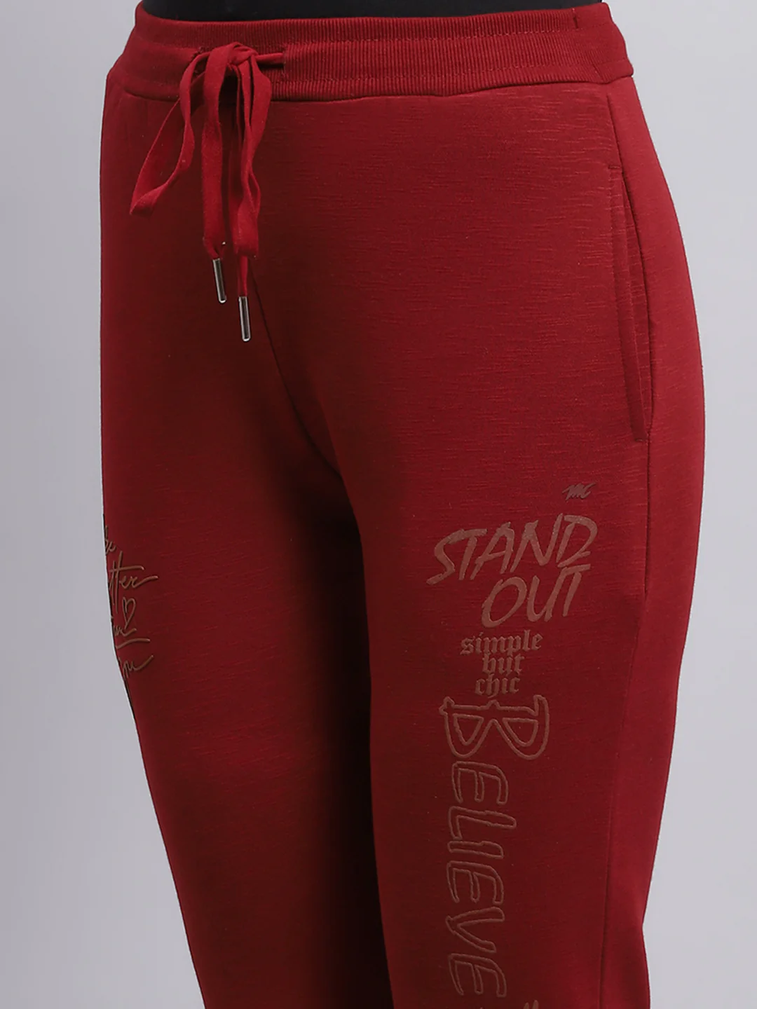 Women Maroon Printed Regular Fit Lower - Image 6