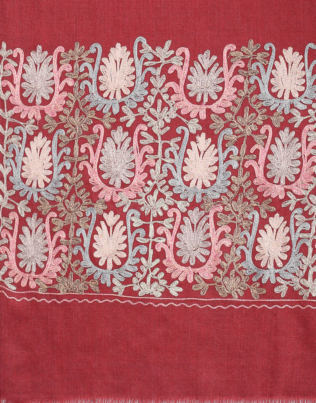 Women Maroon Self Design Stole - Image 8