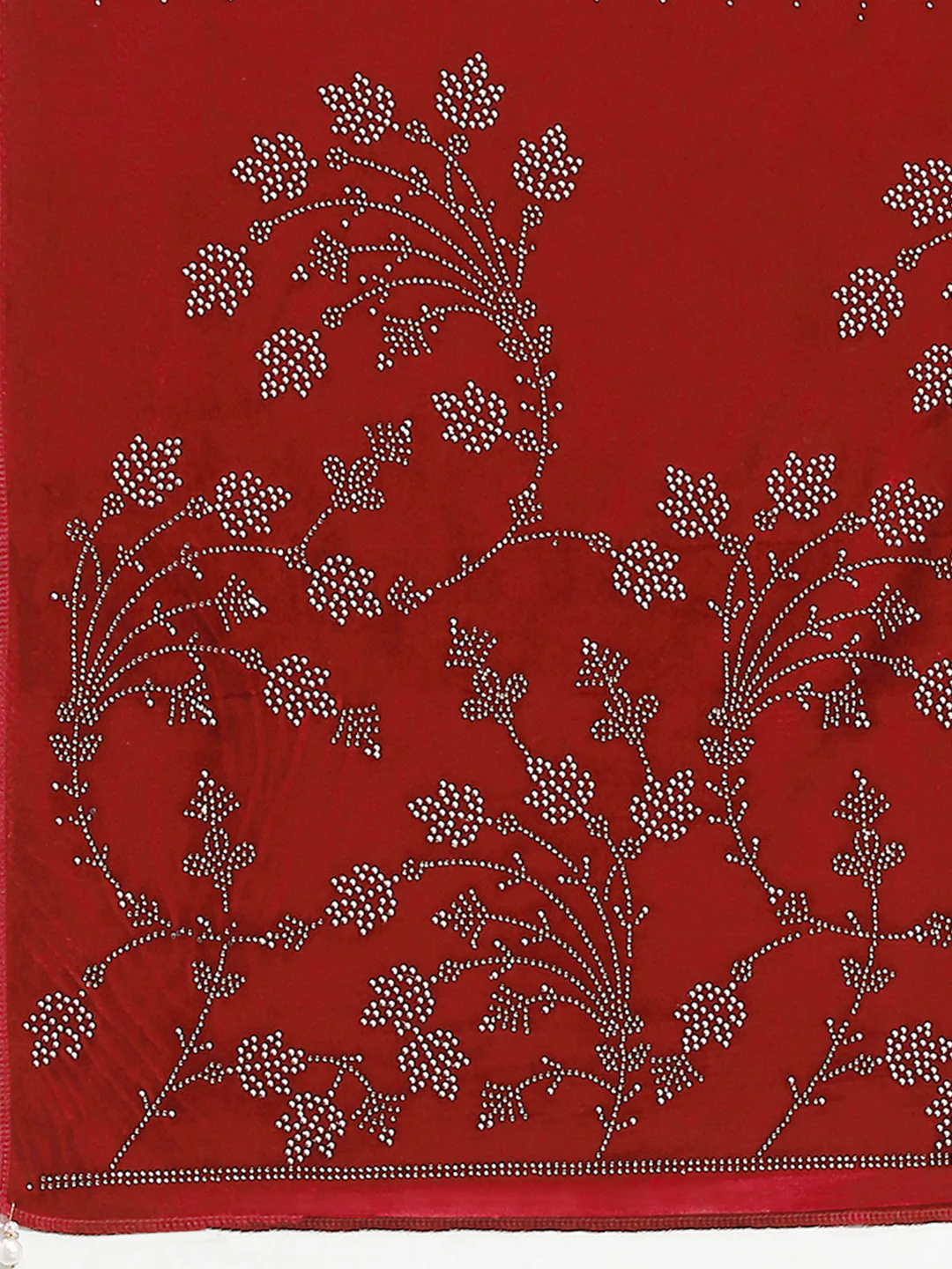 Women Maroon Self Design Stole - Image 7