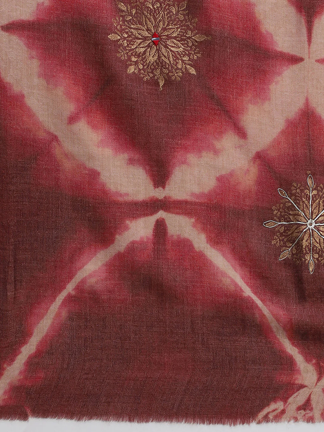 Women Maroon Self Design Stole - Image 7