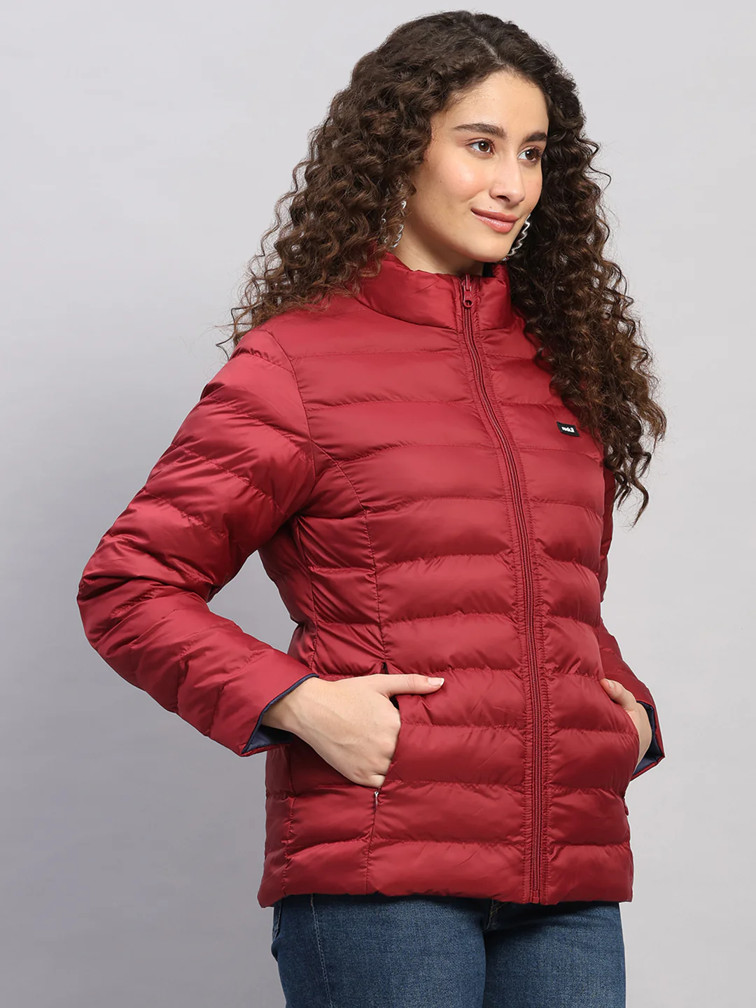Rock.it Women Maroon Solid Collar Full Sleeve Jacket - Image 4