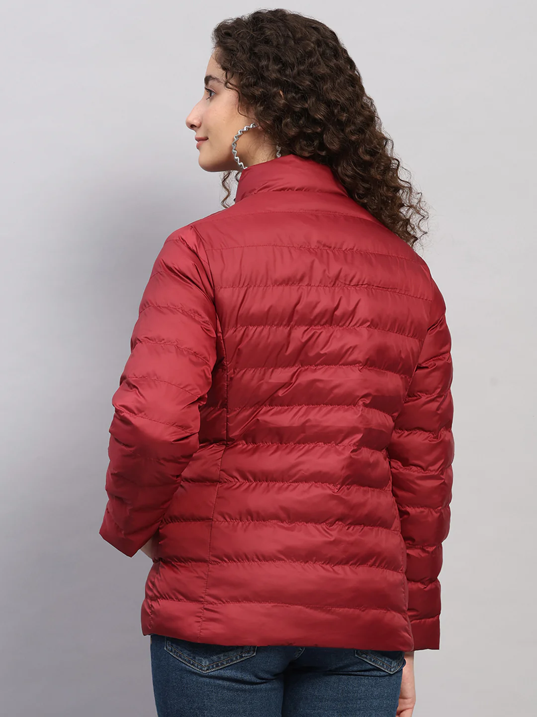Rock.it Women Maroon Solid Collar Full Sleeve Jacket - Image 5