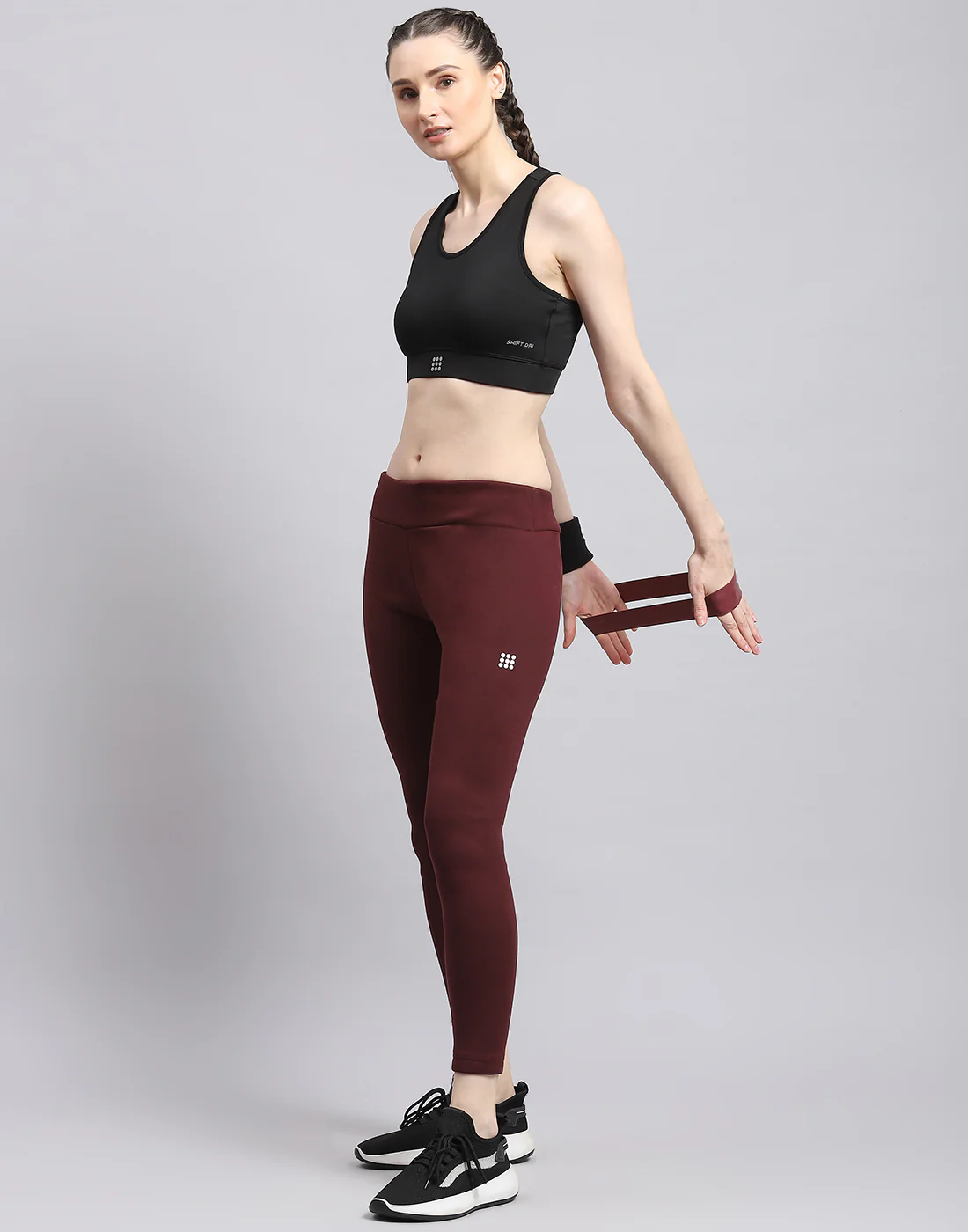 Rock.it Women Maroon Solid Regular Fit Legging - Image 3