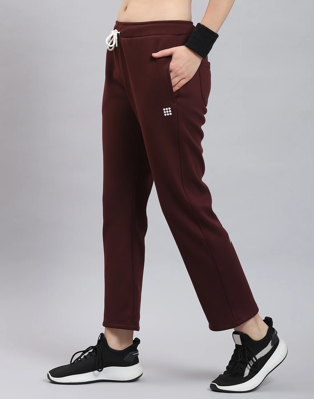 Rock.it Women Maroon Solid Regular Fit Winter Lower - Image 4