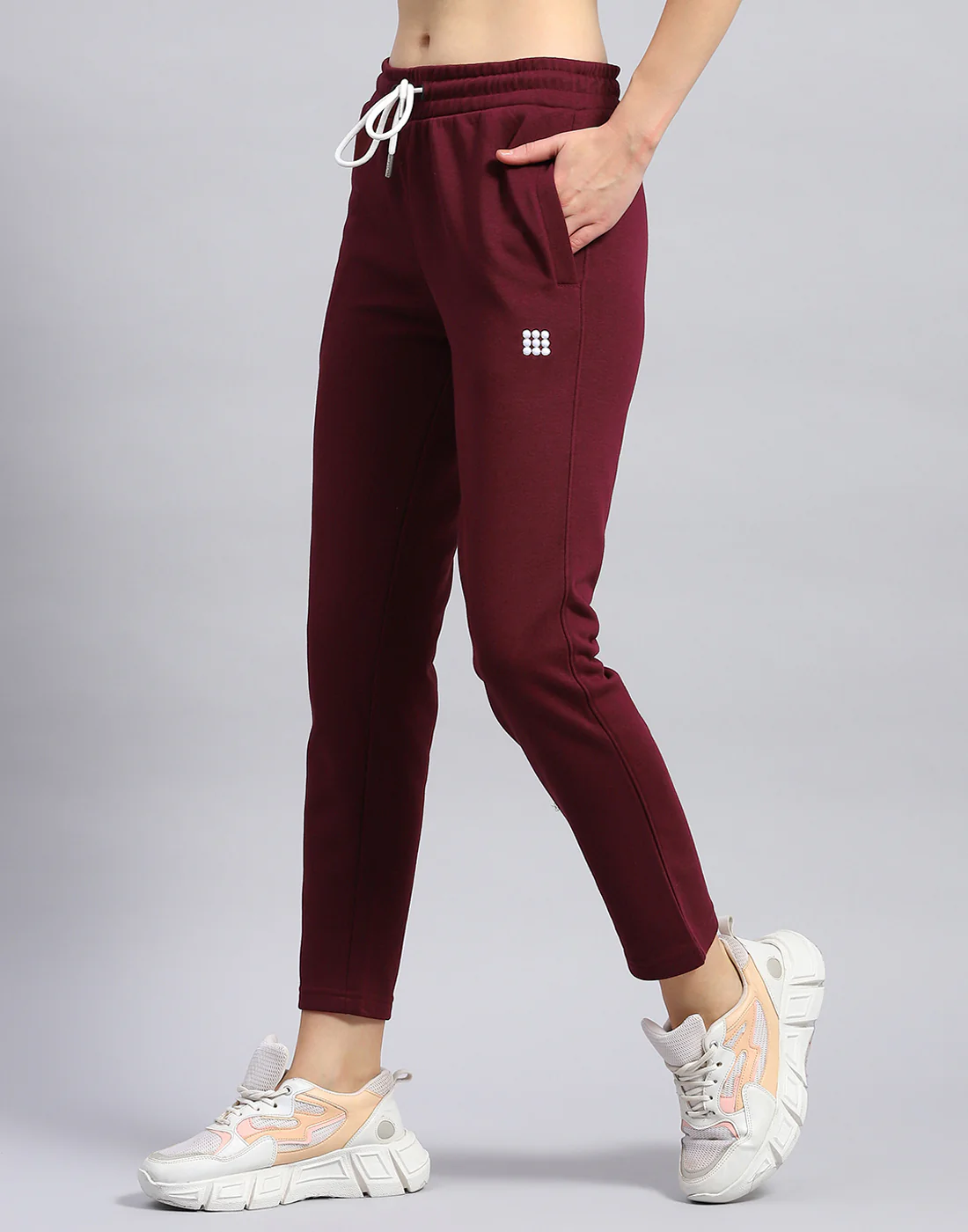 Rock.it Women Maroon Solid Regular Fit Lower - Image 3
