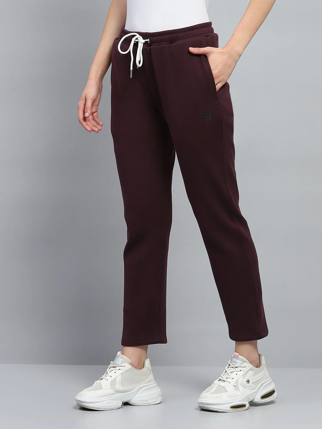 Rock.it Women Maroon Solid Regular Fit Lower - Image 3