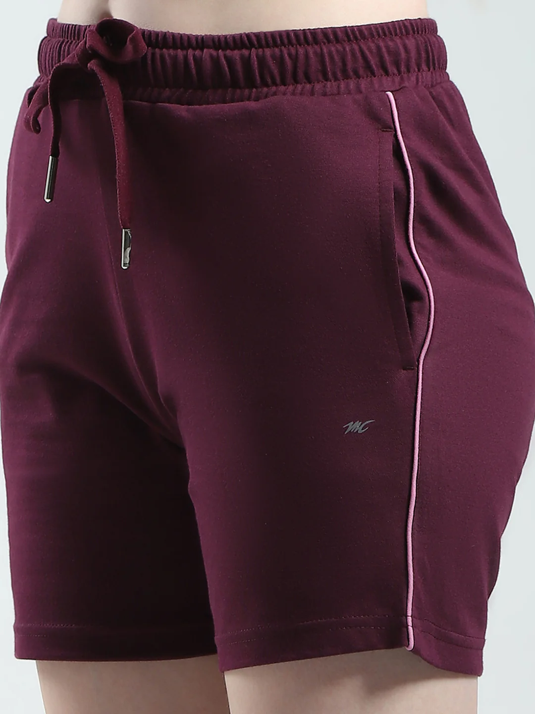 Women Maroon Solid Regular Fit Short - Image 6