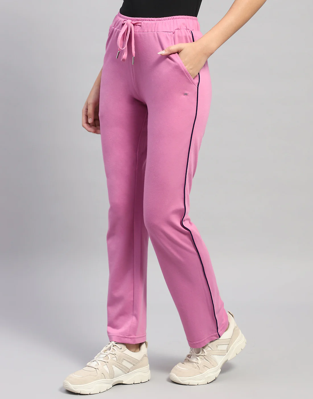 Women Mauve Solid Regular Fit Lower - Image 3