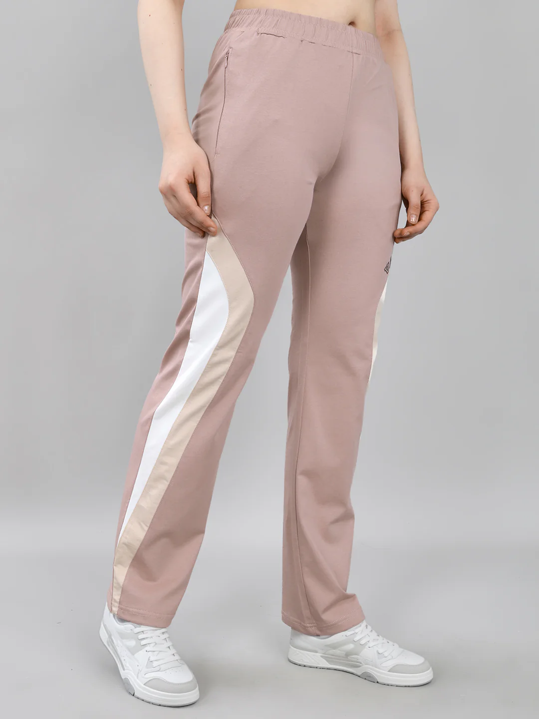 Women Mauve Solid Regular Fit Lower - Image 3
