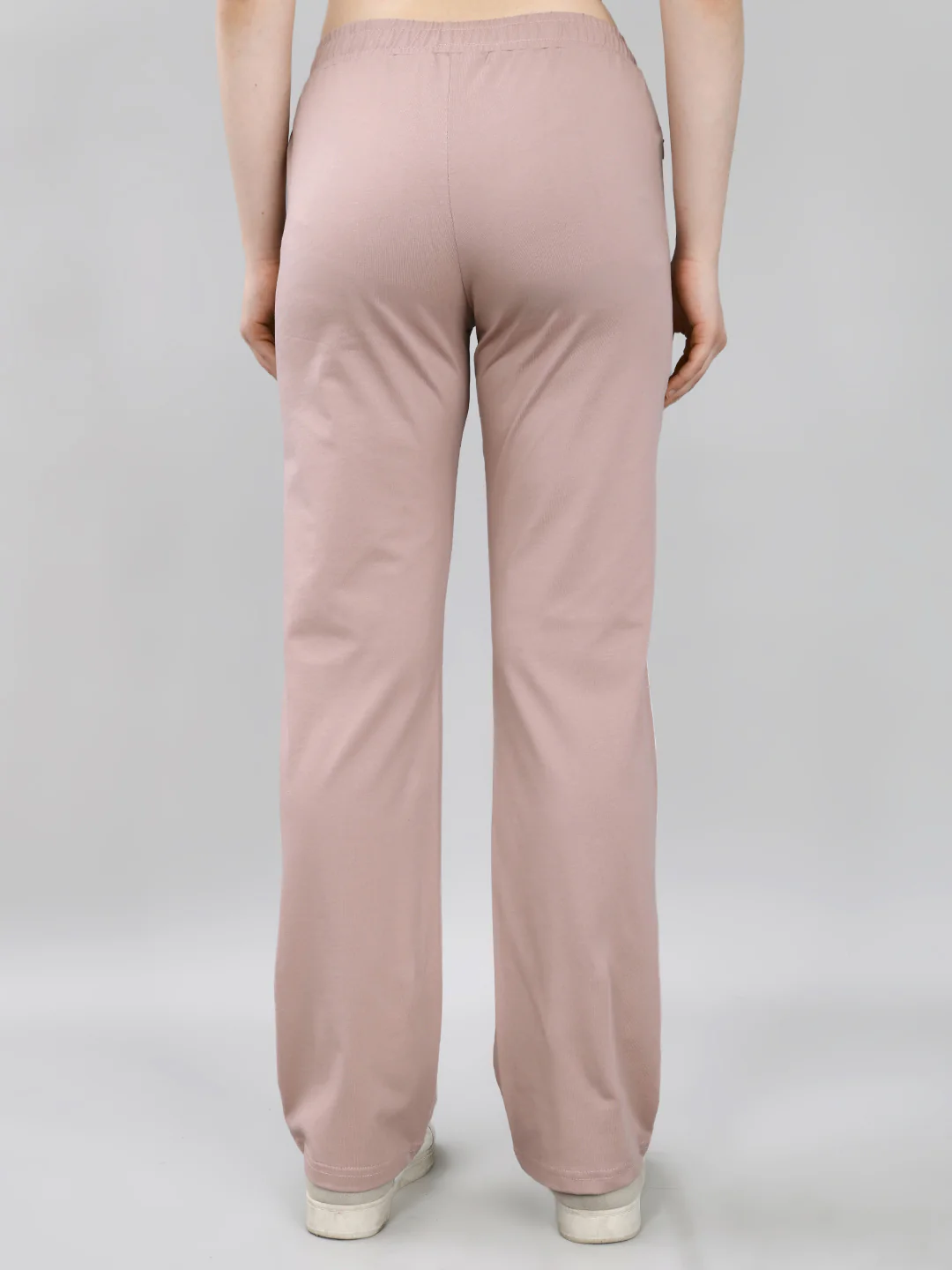 Women Mauve Solid Regular Fit Lower - Image 4