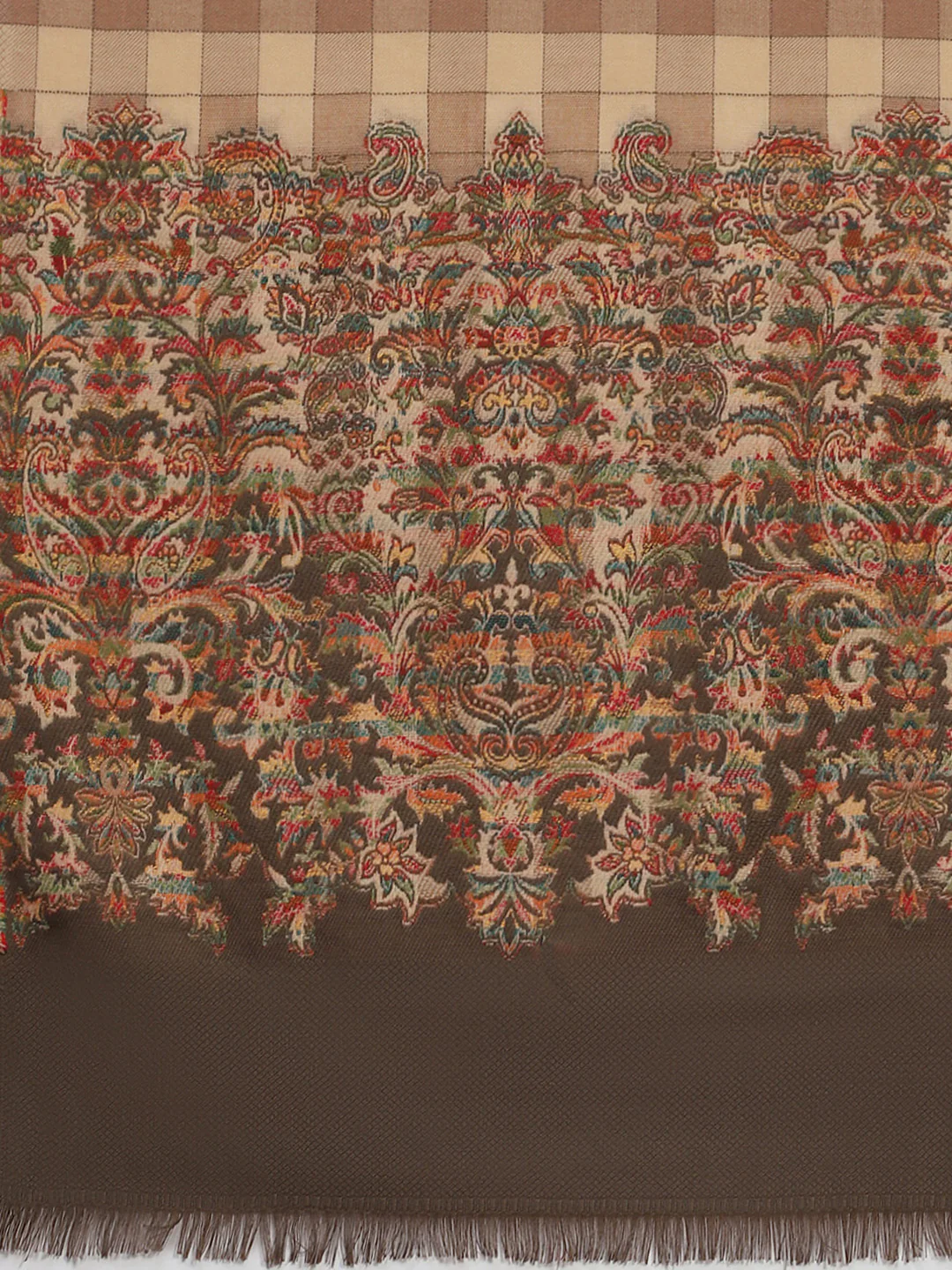 Women Multicolor Check Shawl - Image 6