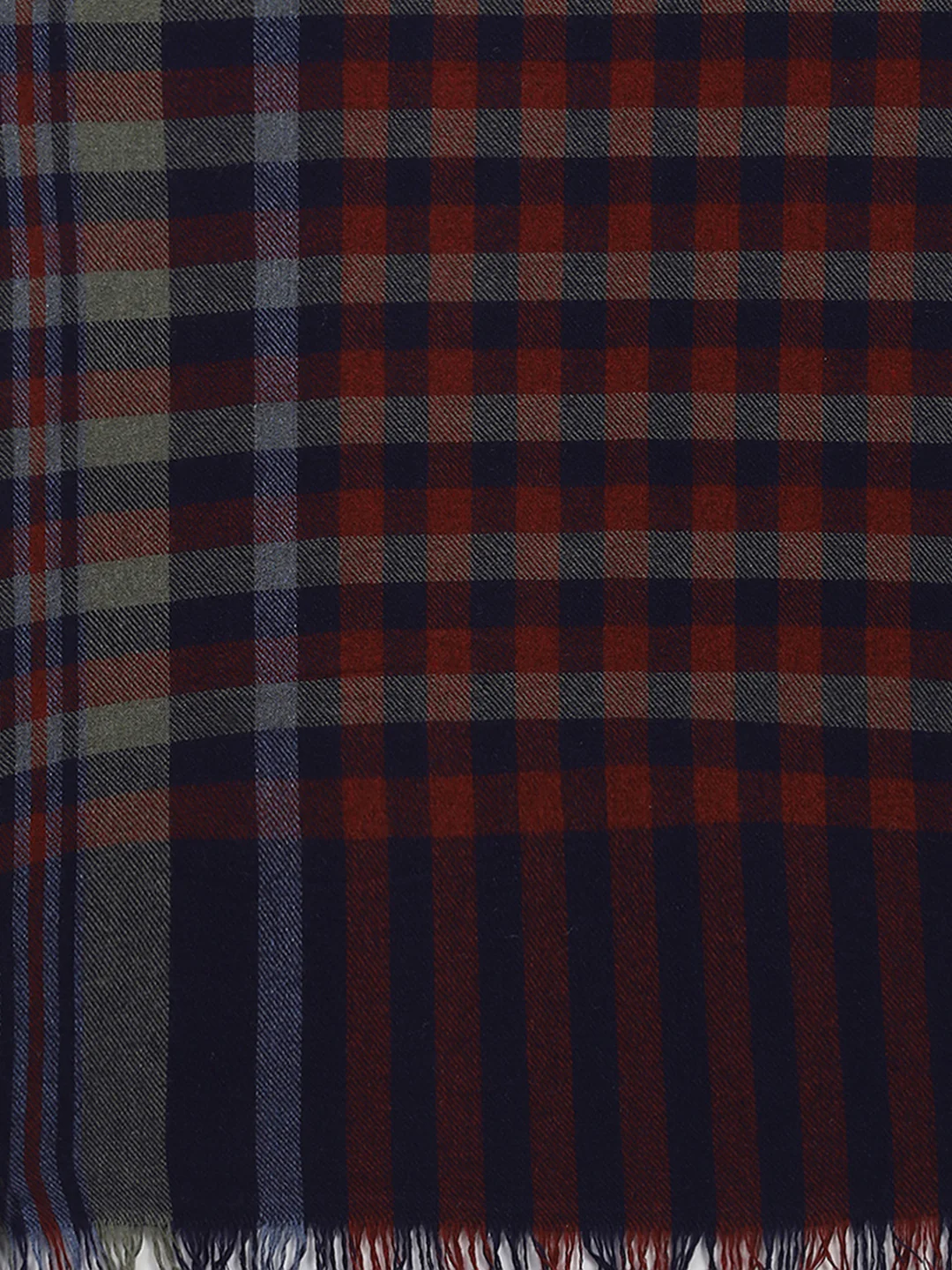 Women Multicolor Check Stole - Image 7