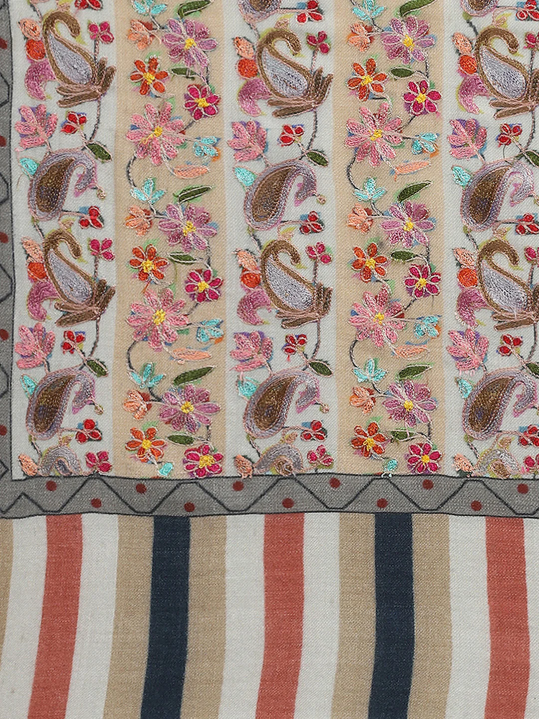 Women Multicolor Embroidered Shawl - Image 6