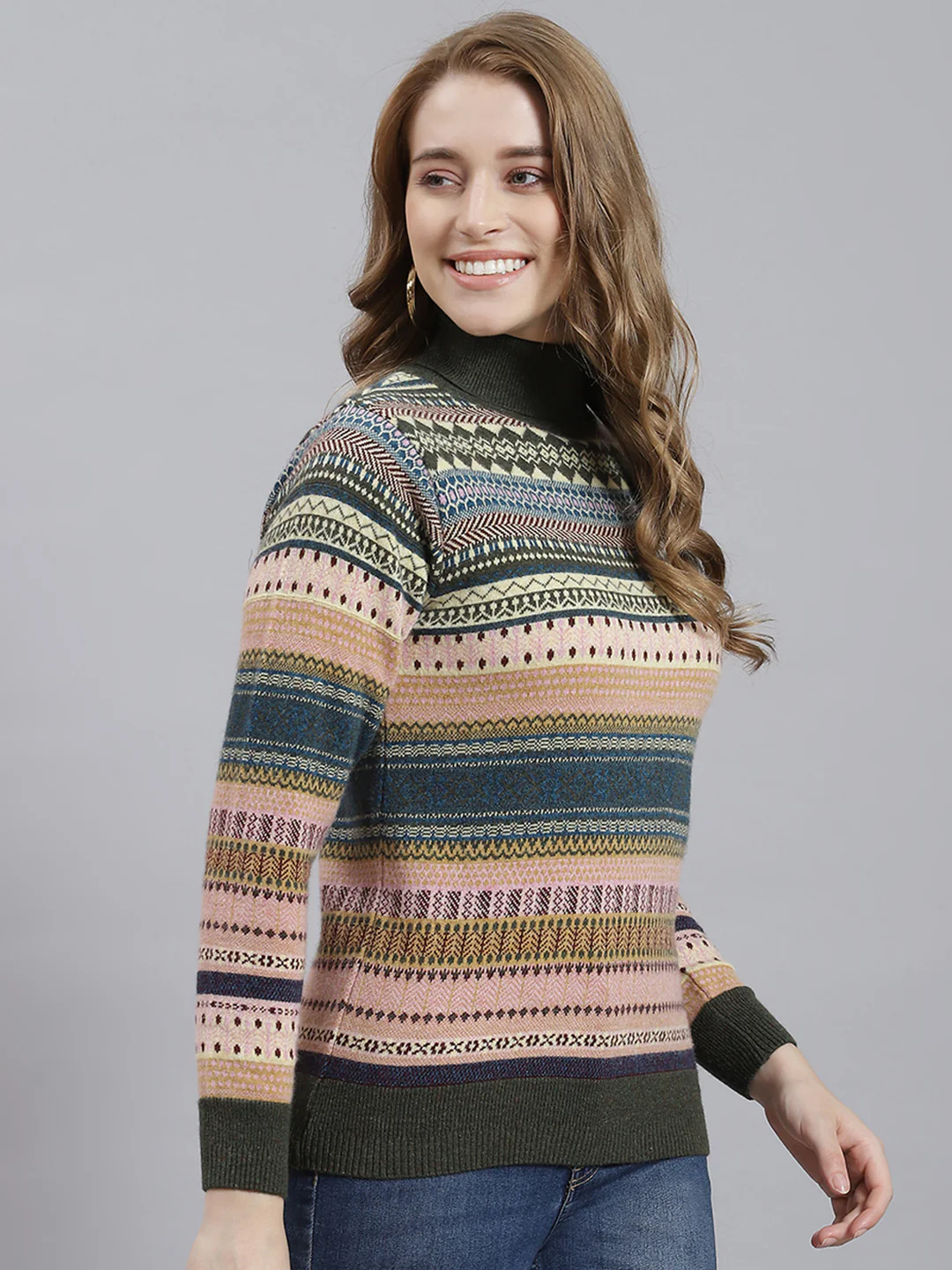 Women Multicolor Jaquard Top - Image 3