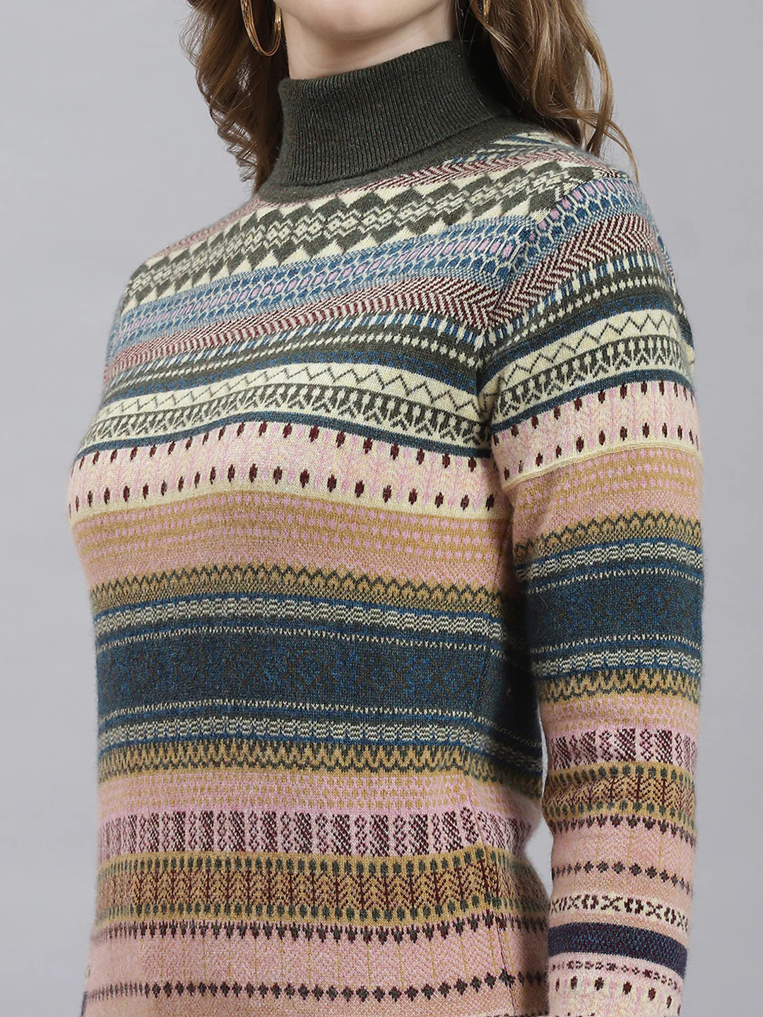 Women Multicolor Jaquard Top - Image 6