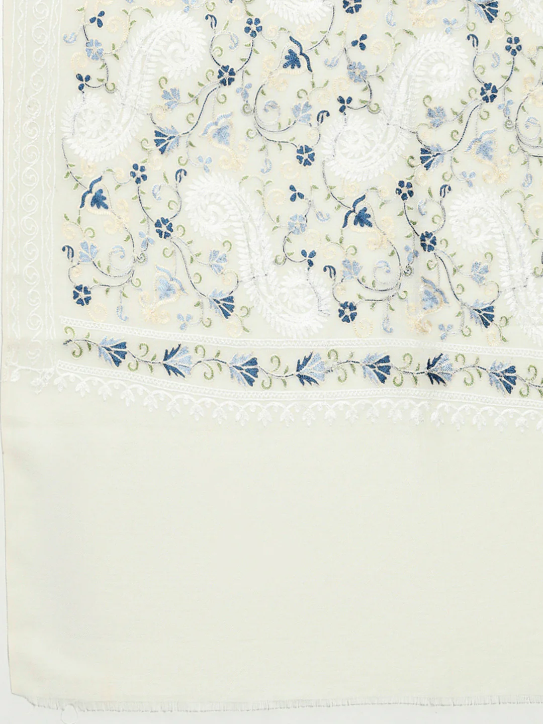 Women Multicolor Printed Wool Blend Shawl - Image 7