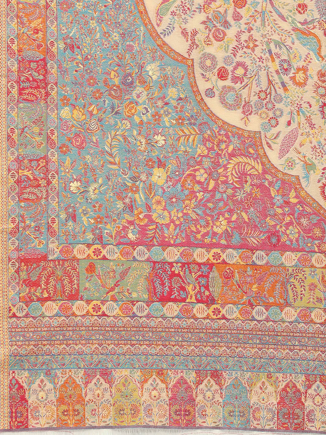 Women Multicolor Printed Wool Blend Shawl - Image 7