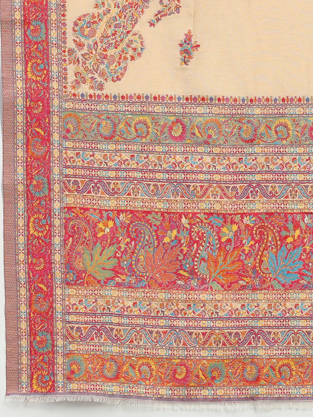 Women Multicolor Printed Wool Blend Shawl - Image 7