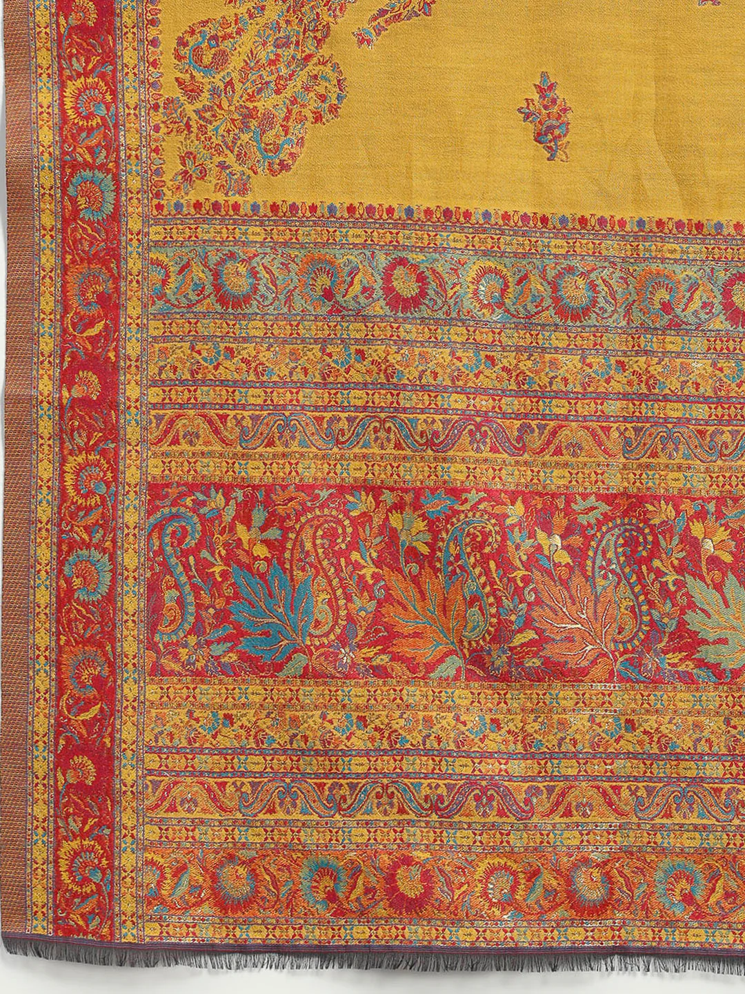Women Multicolor Printed Wool Blend Shawl - Image 7