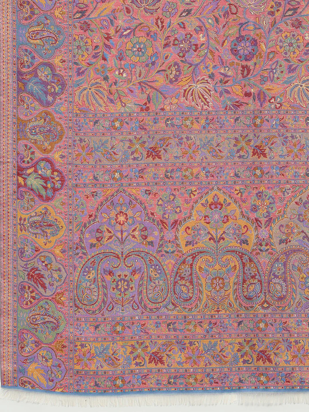 Women Multicolor Printed Wool Blend Shawl - Image 7