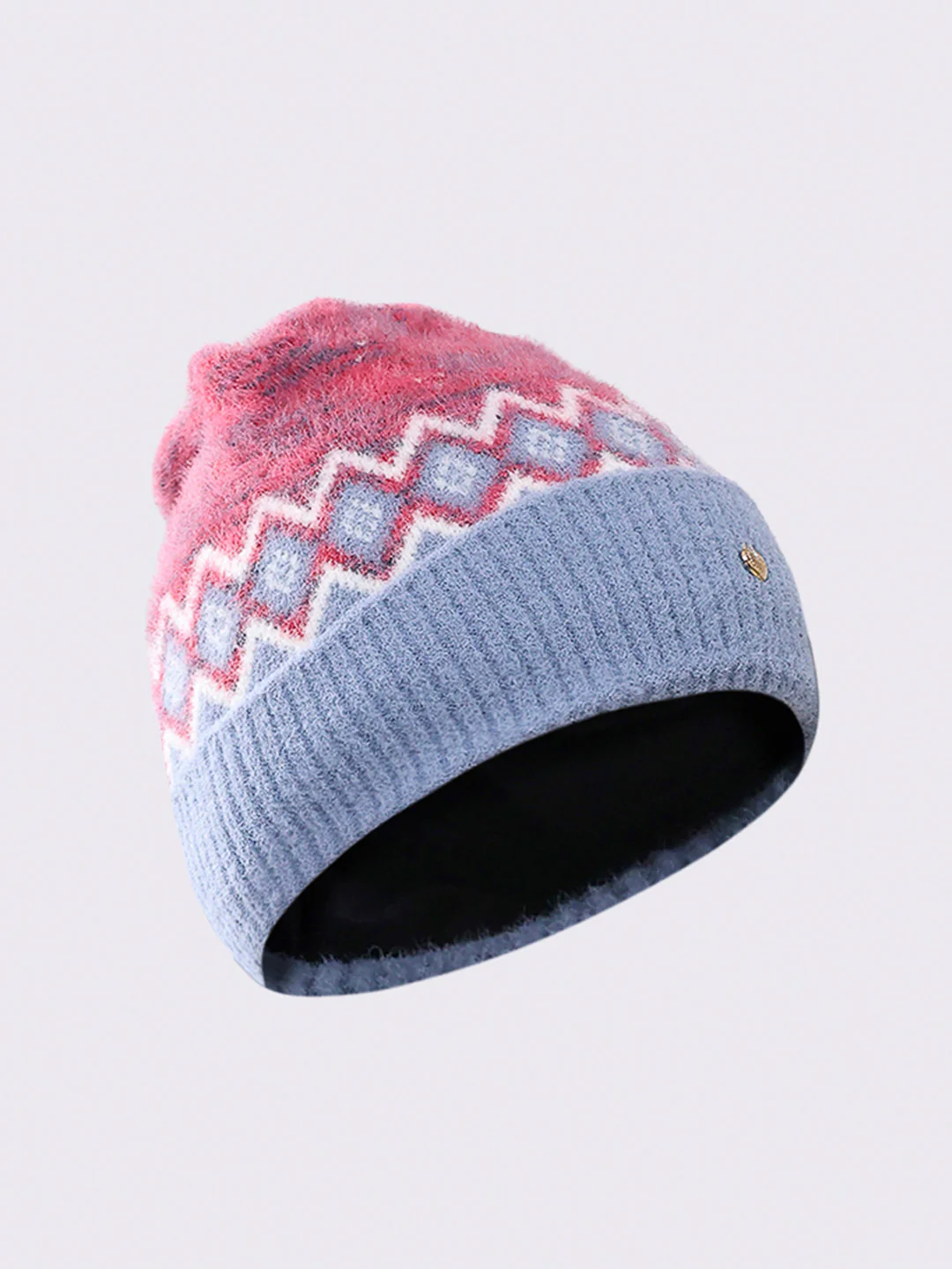 Women Multicolor Self Design Blend Wool Cap - Image 2