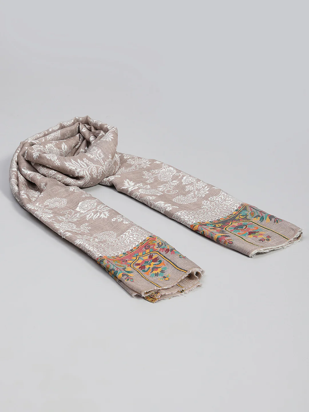 Women Multicolor Self Design Reversible Shawl - Image 2