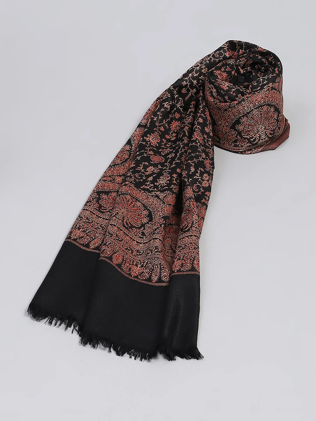 Women Multicolor Self Design Shawl - Image 2