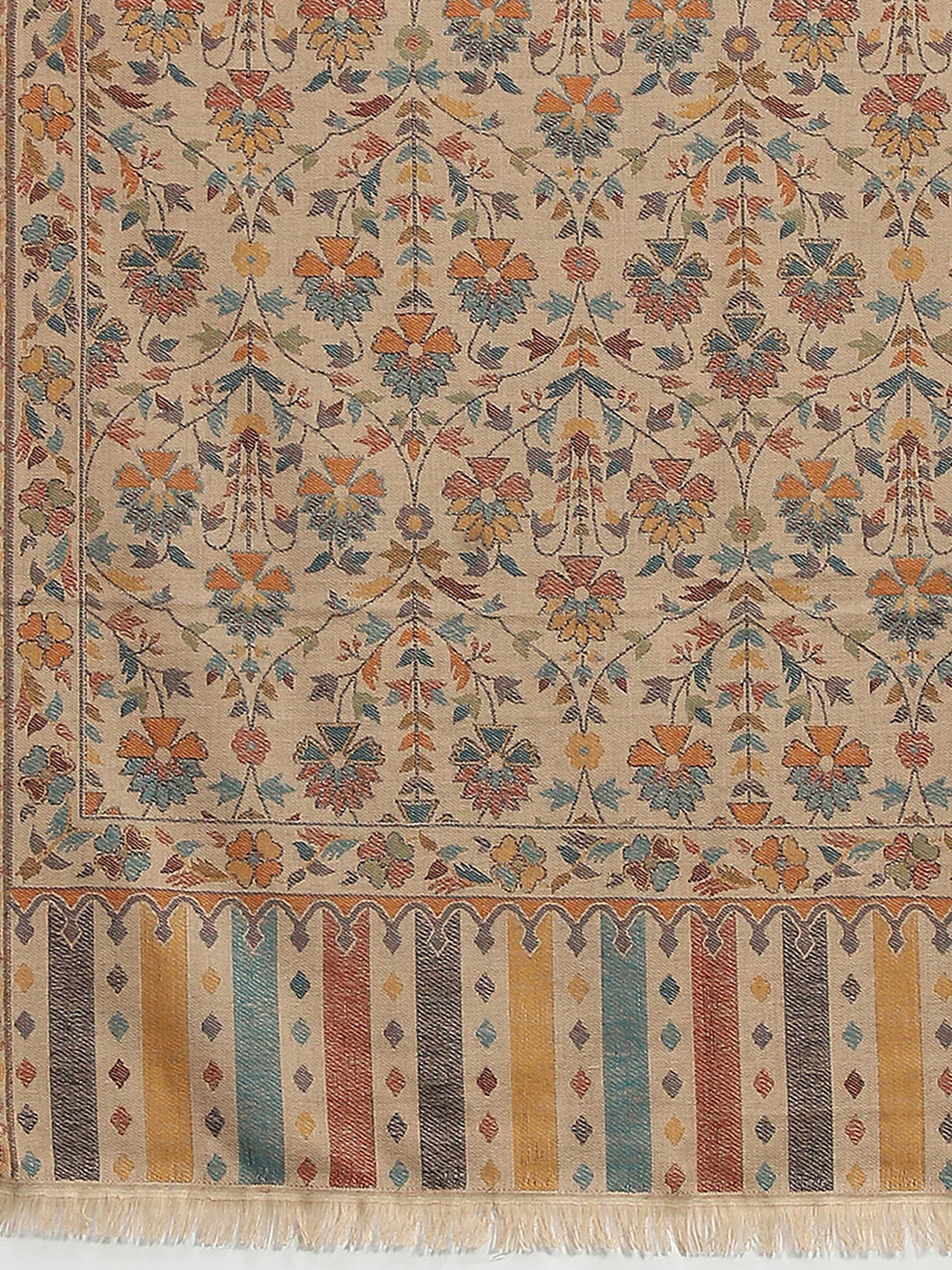 Women Multicolor Self Design Shawl - Image 6