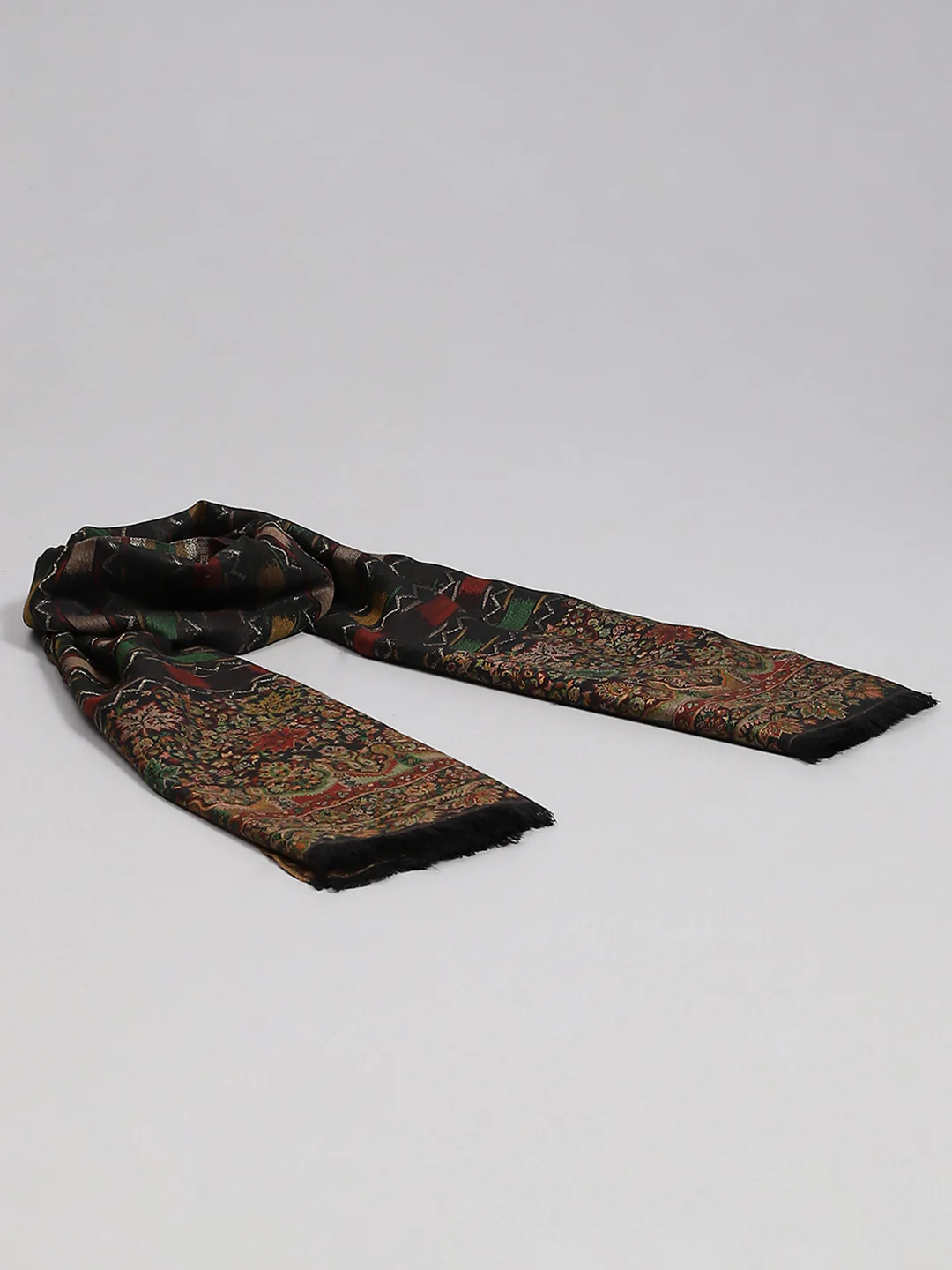 Women Multicolor Self Design Shawl - Image 2