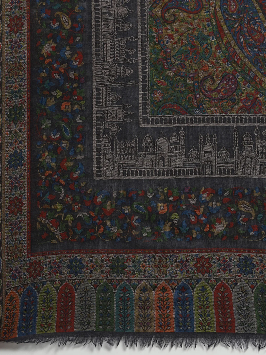 Women Multicolor Self Design Shawl - Image 6