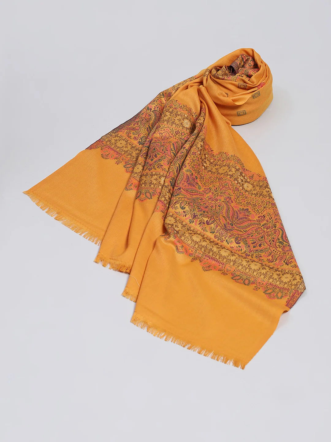 Women Multicolor Self Design Shawl - Image 2