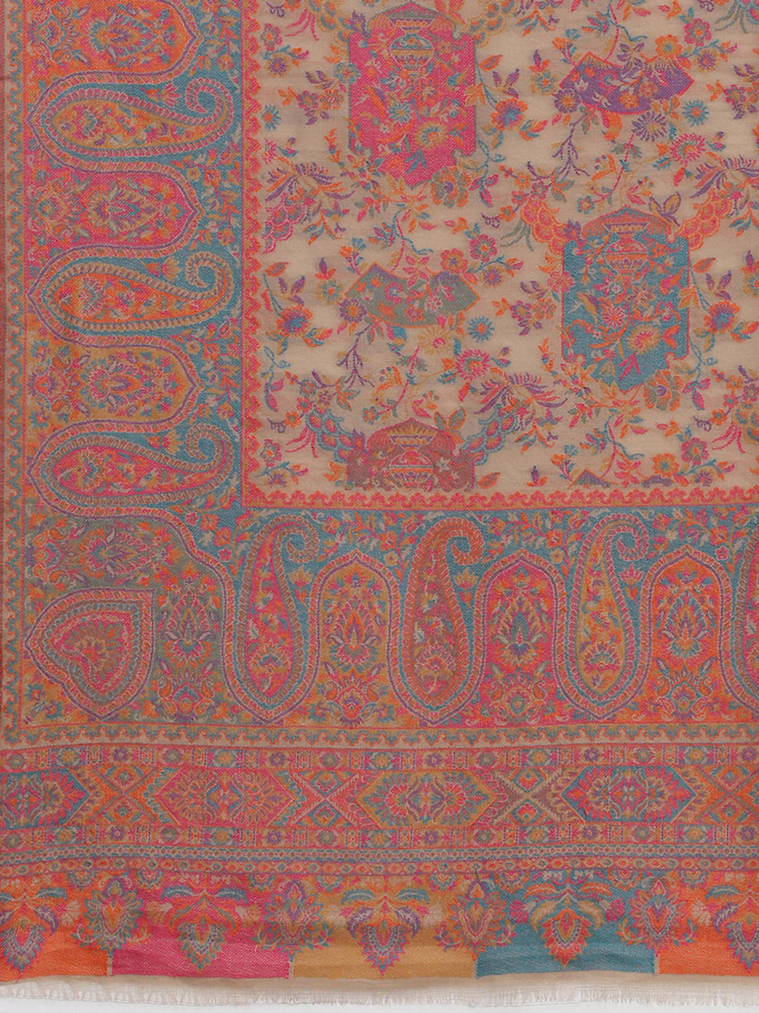 Women Multicolor Self Design Shawl - Image 6