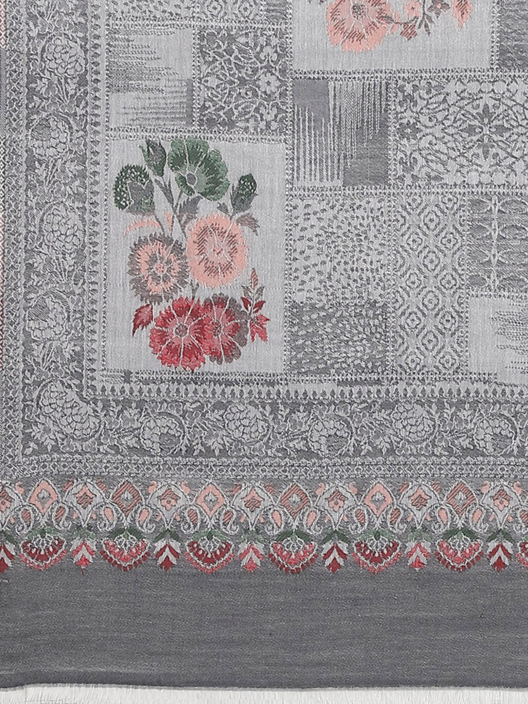 Women Multicolor Self Design Shawl - Image 6