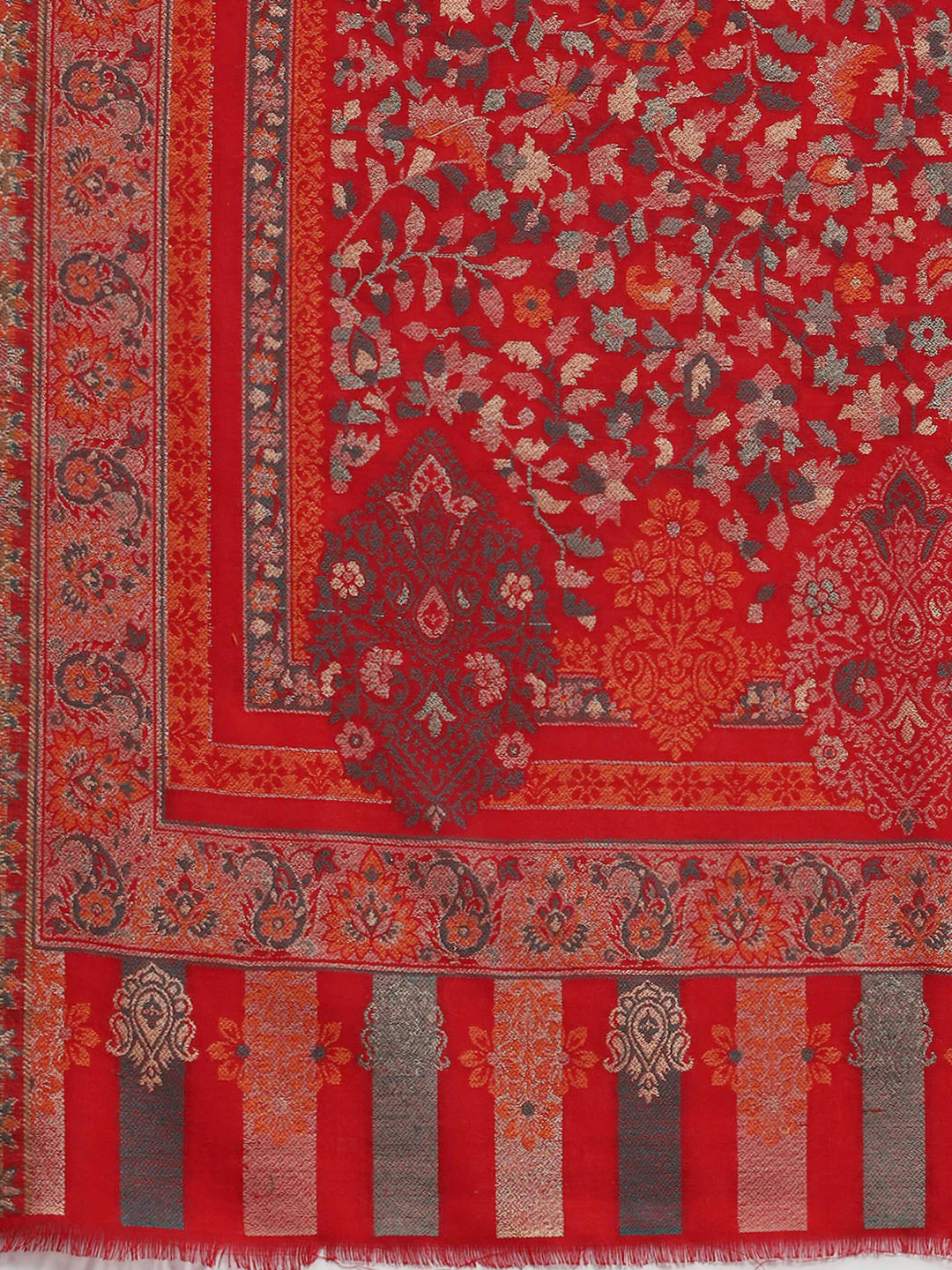 Women Multicolor Self Design Shawl - Image 6
