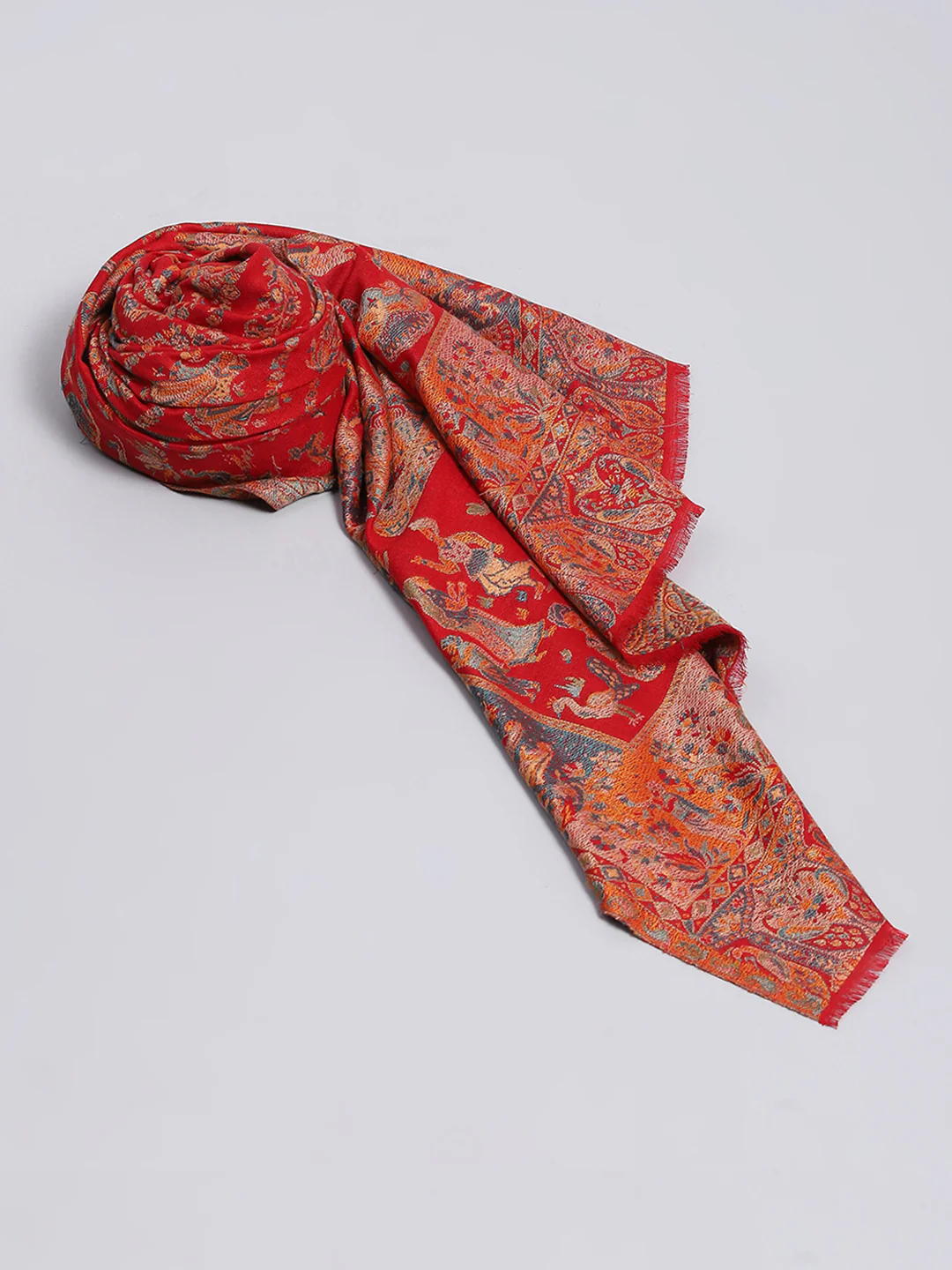 Women Multicolor Self Design Shawl - Image 2